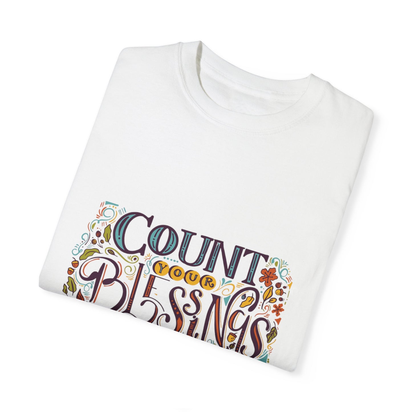 Count Your Blessings T-Shirt, Inspirational Tee, Unisex Shirt for Gifts, Faith-based apparel, Casual Wear, Everyday Style