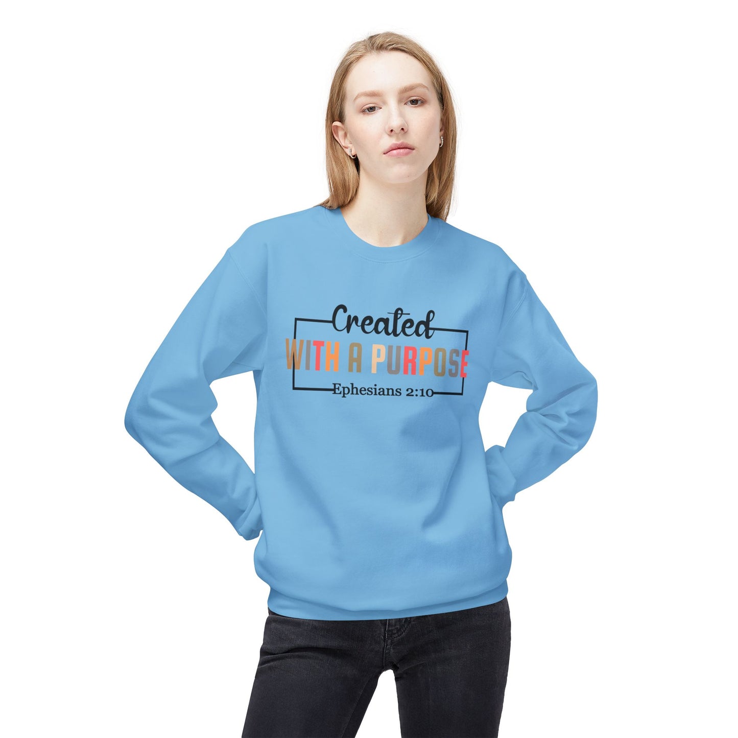 Motivational Unisex Sweatshirt | Ephesians 2:10 Bible Verse | Cozy Faith Apparel
