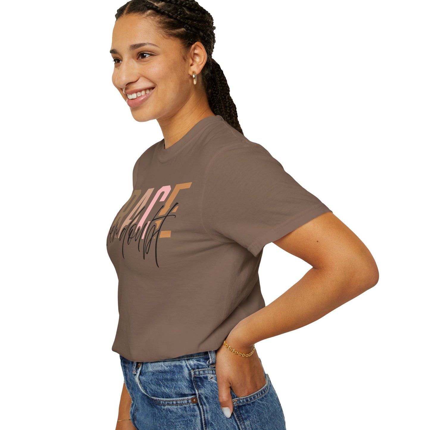 Grace Over Doubt T-Shirt - Unisex Garment-Dyed Tee, Inspirational Quote Shirt