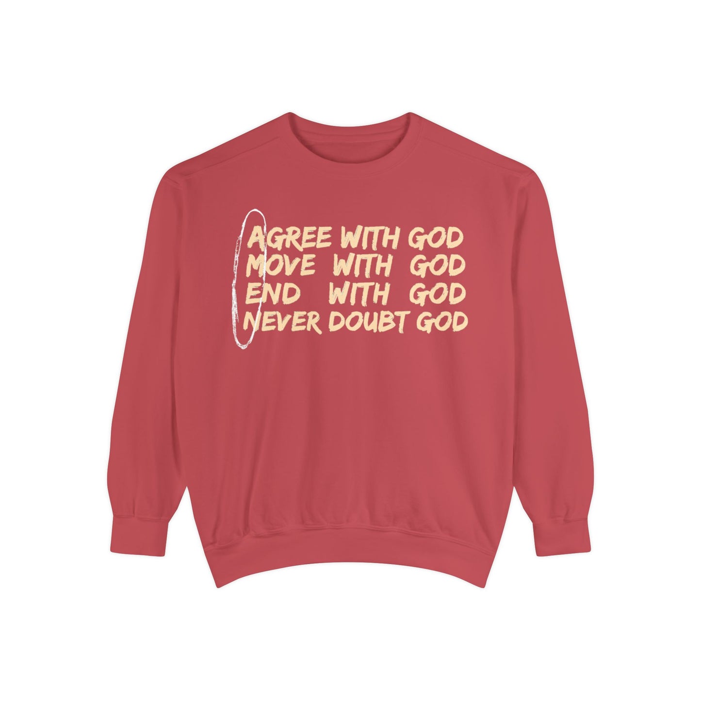 Positive Garment-Dyed Sweatshirt - Inspirational Motivational Jumper Cozy Crewneck