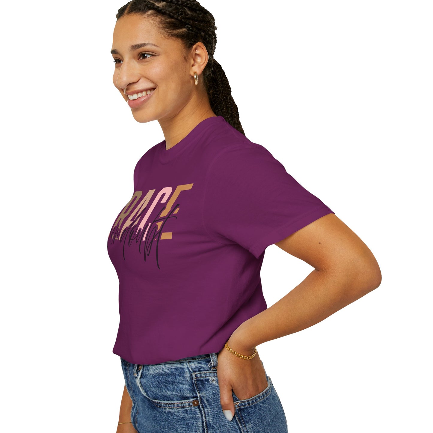 Grace Over Doubt T-Shirt - Unisex Garment-Dyed Tee, Inspirational Quote Shirt