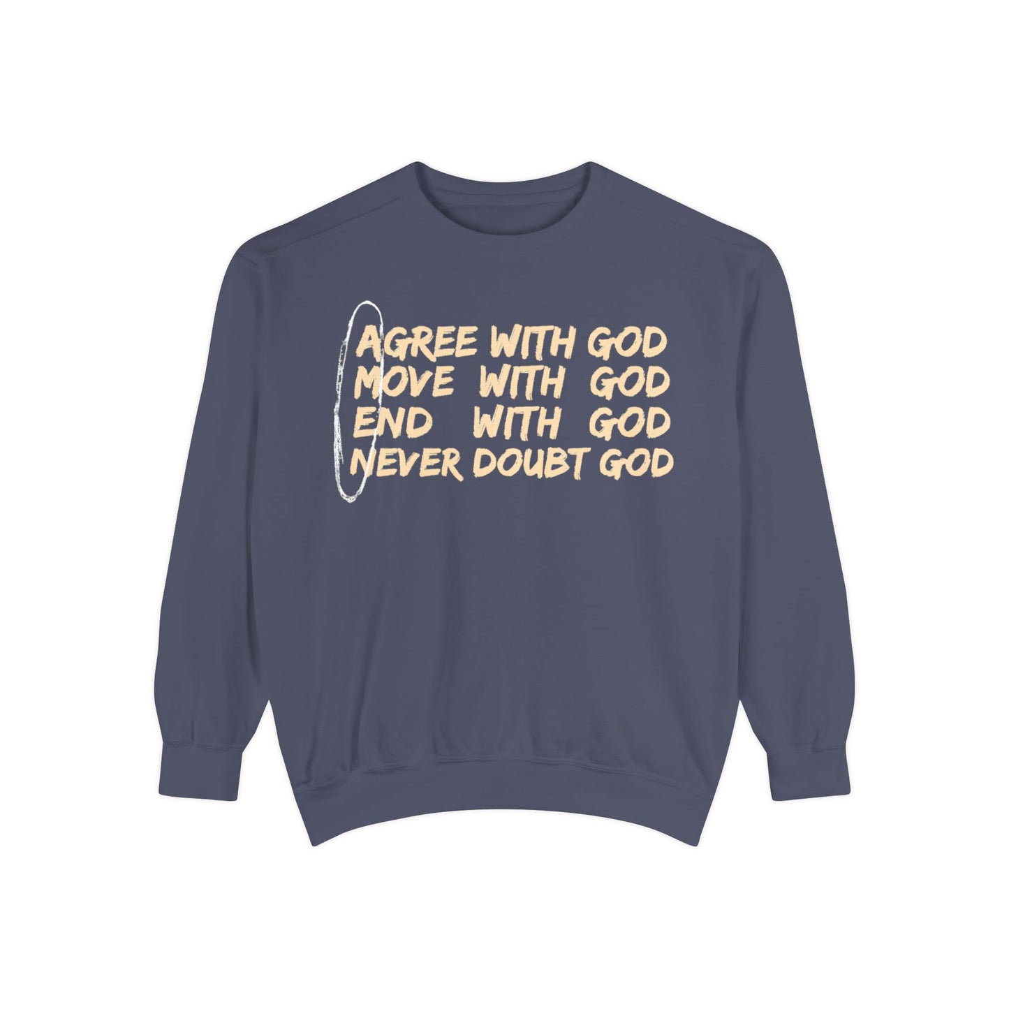 Positive Garment-Dyed Sweatshirt - Inspirational Motivational Jumper Cozy Crewneck