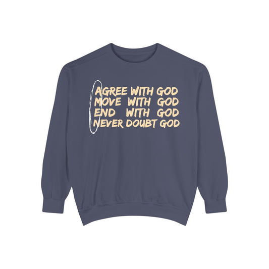 Positive Garment-Dyed Sweatshirt - Inspirational Motivational Jumper Cozy Crewneck