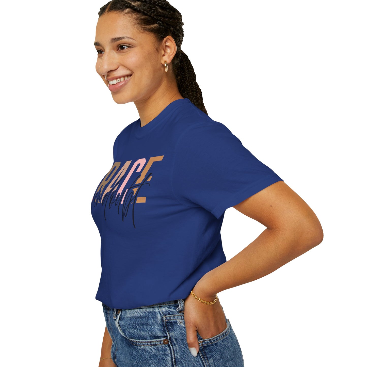 Grace Over Doubt T-Shirt - Unisex Garment-Dyed Tee, Inspirational Quote Shirt