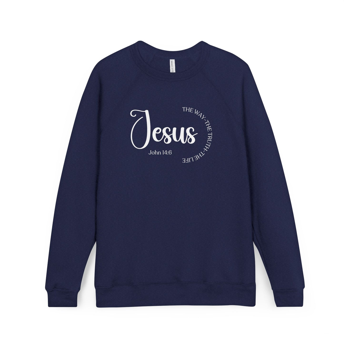 Christian Inspirational Raglan Sweatshirt - Jesus Shirt, Faith-Based Apparel, Gift for Believers