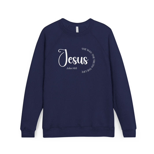 Christian Inspirational Raglan Sweatshirt - Jesus Shirt, Faith-Based Apparel, Gift for Believers