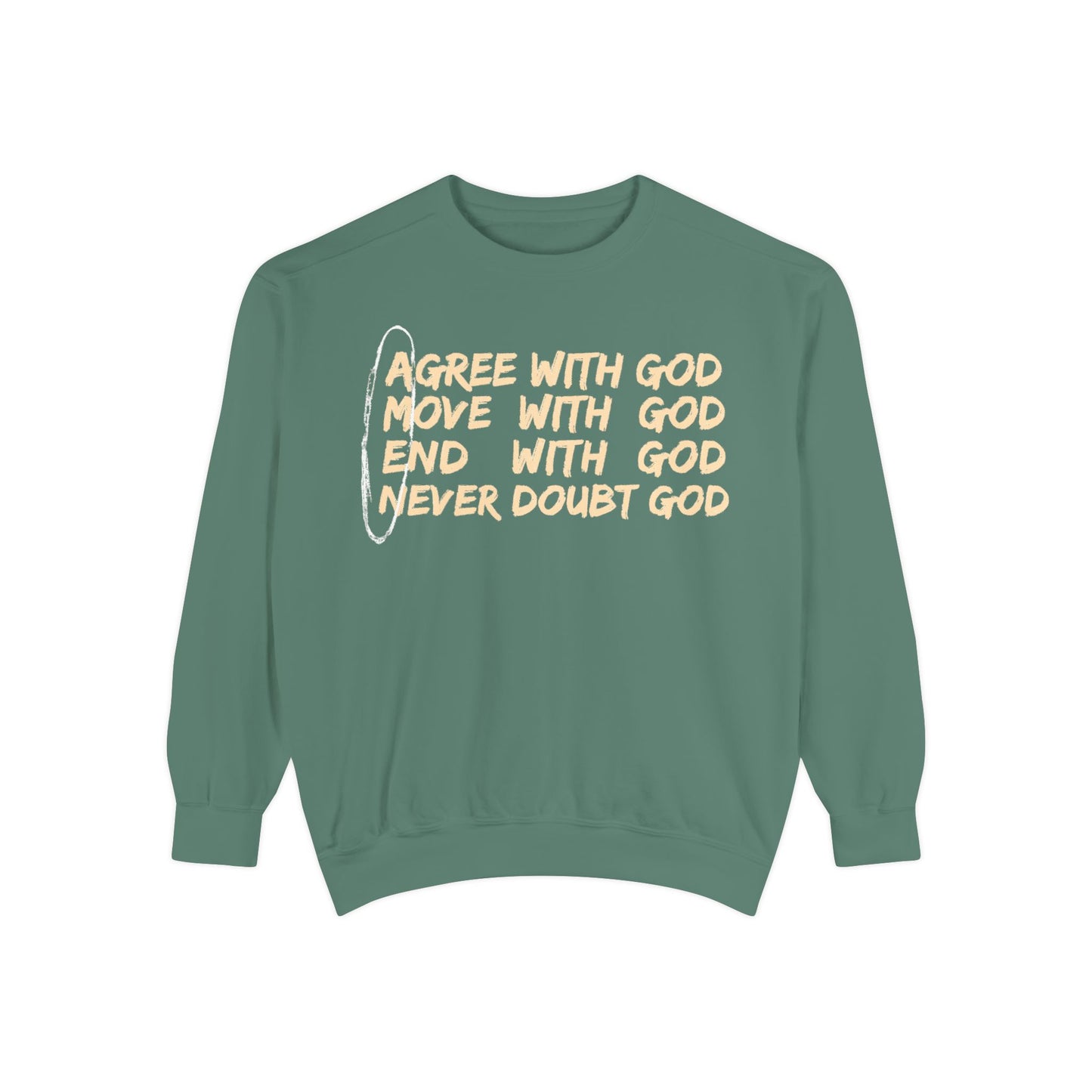 Positive Garment-Dyed Sweatshirt - Inspirational Motivational Jumper Cozy Crewneck