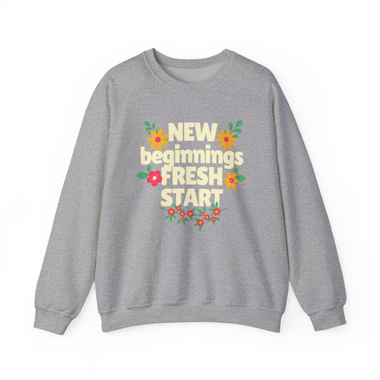Retro Floral Typography Sweatshirt — Vintage Floral Crewneck