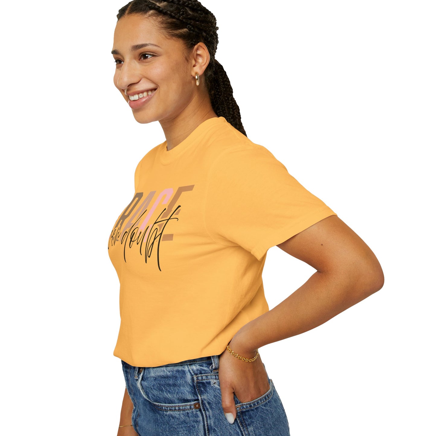 Grace Over Doubt T-Shirt - Unisex Garment-Dyed Tee, Inspirational Quote Shirt