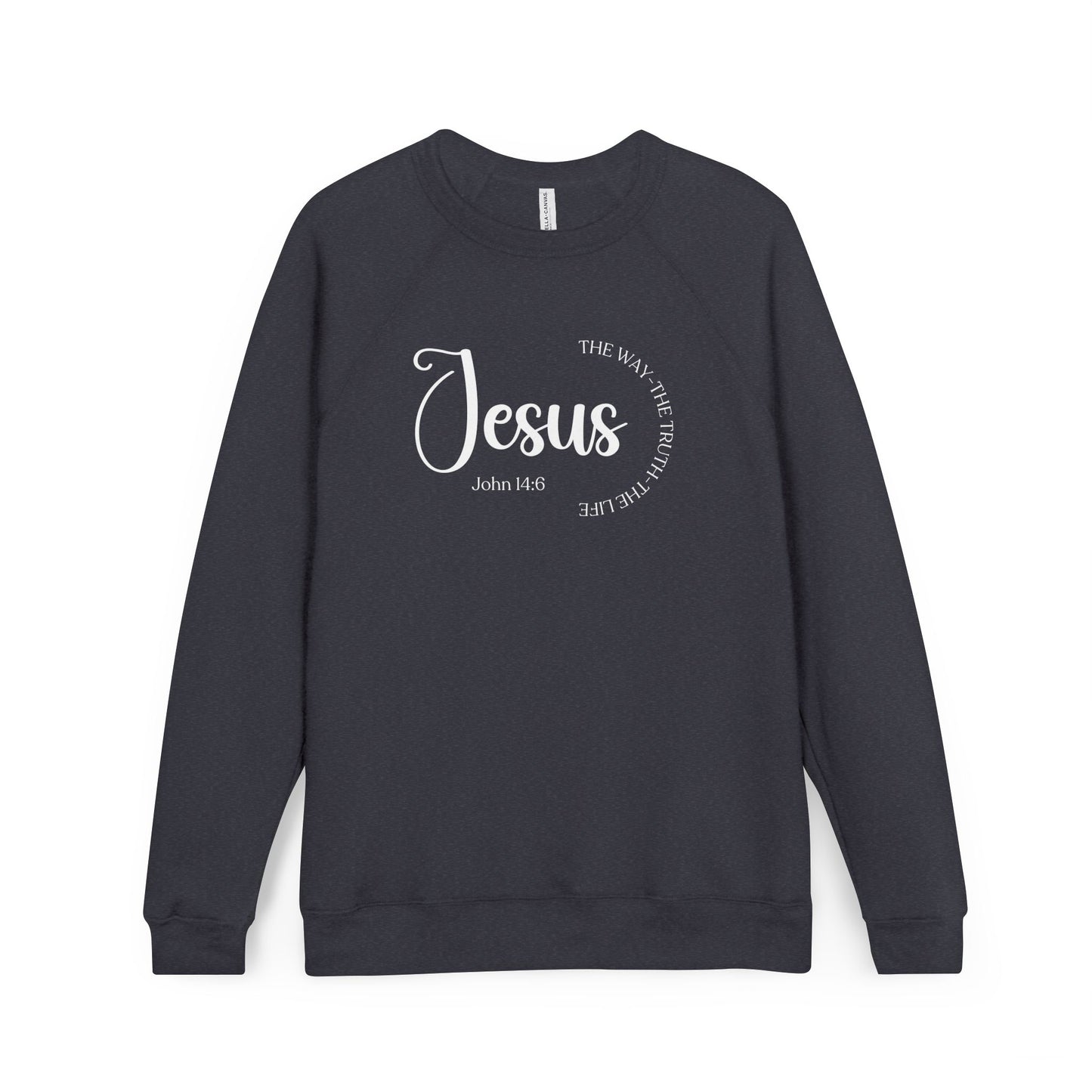 Christian Inspirational Raglan Sweatshirt - Jesus Shirt, Faith-Based Apparel, Gift for Believers