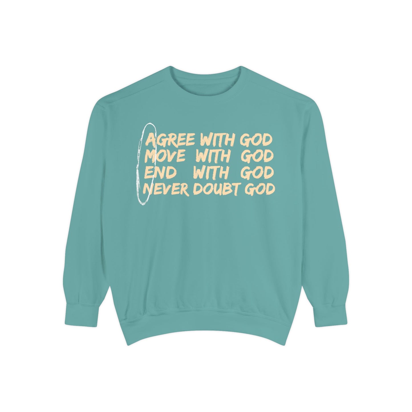 Positive Garment-Dyed Sweatshirt - Inspirational Motivational Jumper Cozy Crewneck