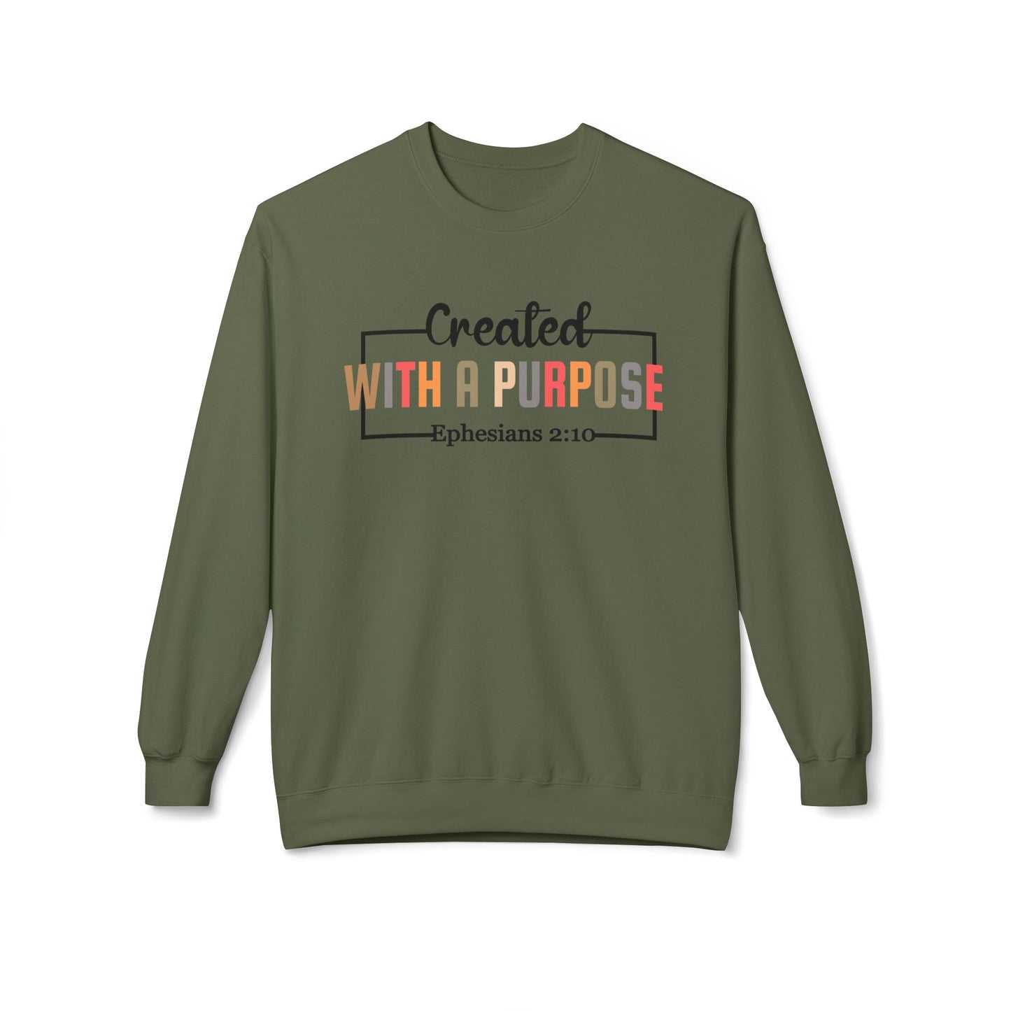 Motivational Unisex Sweatshirt | Ephesians 2:10 Bible Verse | Cozy Faith Apparel