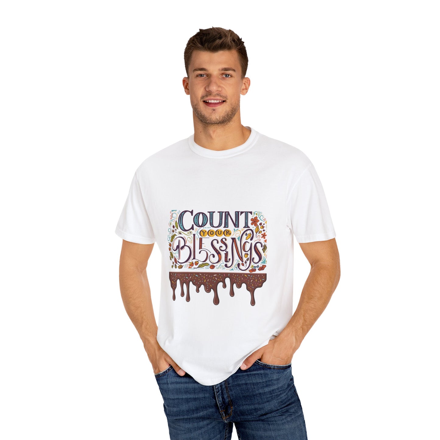 Count Your Blessings T-Shirt, Inspirational Tee, Unisex Shirt for Gifts, Faith-based apparel, Casual Wear, Everyday Style