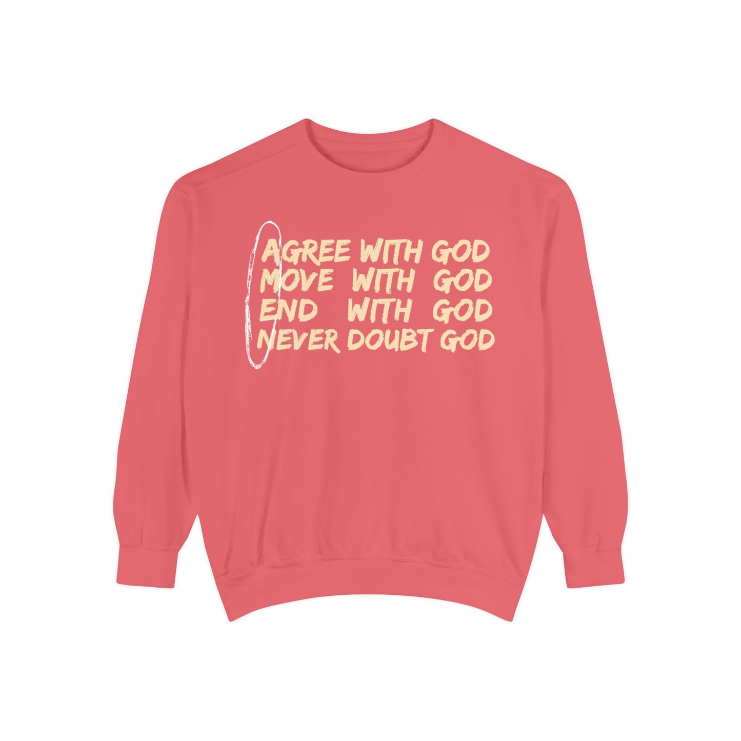 Positive Garment-Dyed Sweatshirt - Inspirational Motivational Jumper Cozy Crewneck