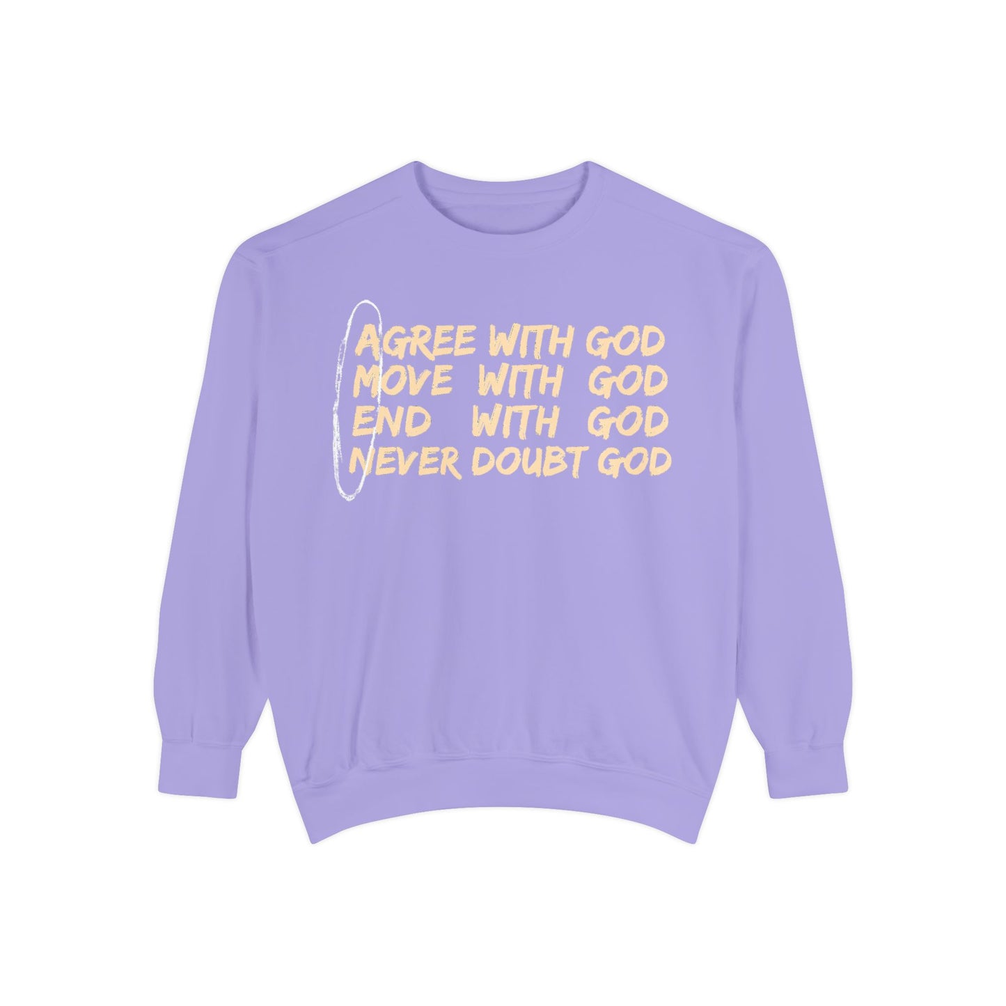 Positive Garment-Dyed Sweatshirt - Inspirational Motivational Jumper Cozy Crewneck