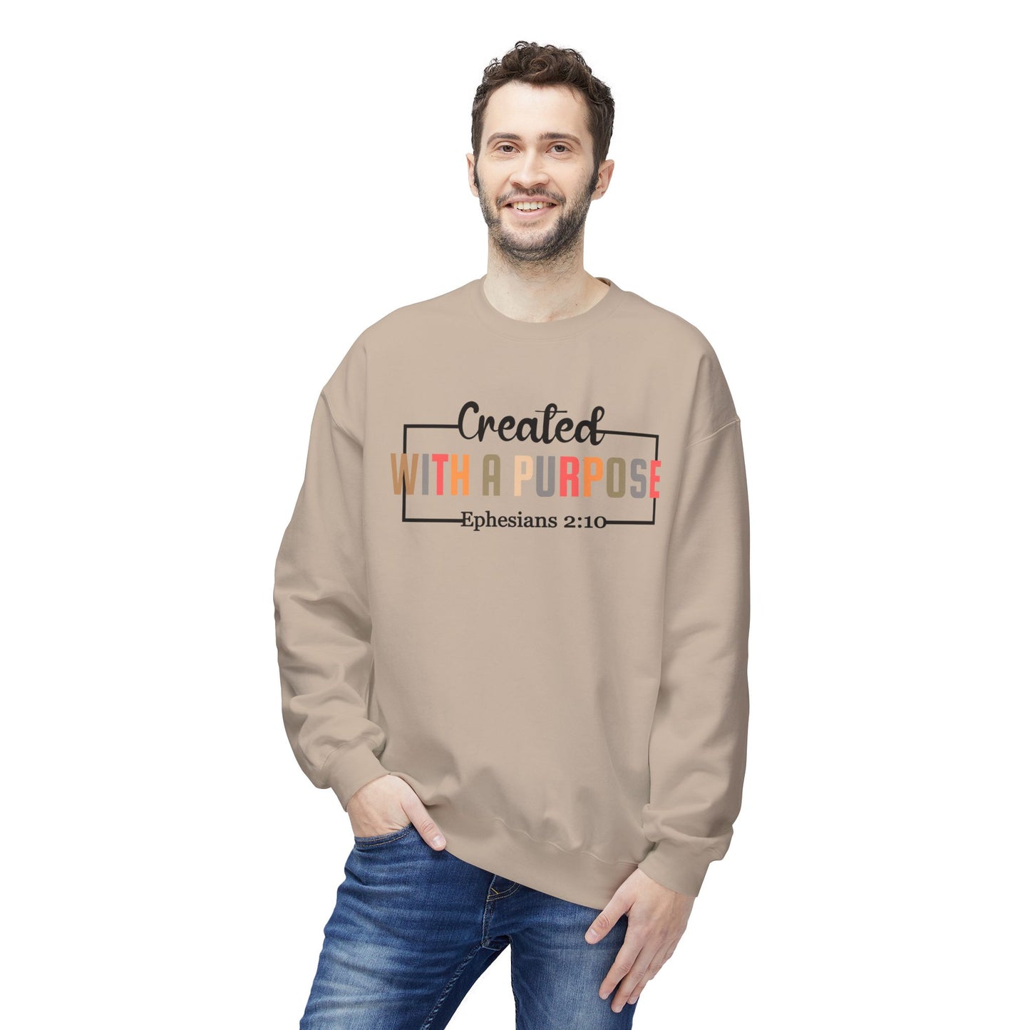 Motivational Unisex Sweatshirt | Ephesians 2:10 Bible Verse | Cozy Faith Apparel
