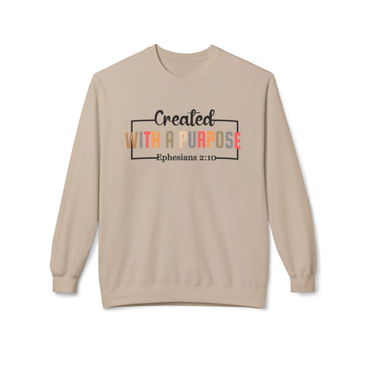 Motivational Unisex Sweatshirt | Ephesians 2:10 Bible Verse | Cozy Faith Apparel