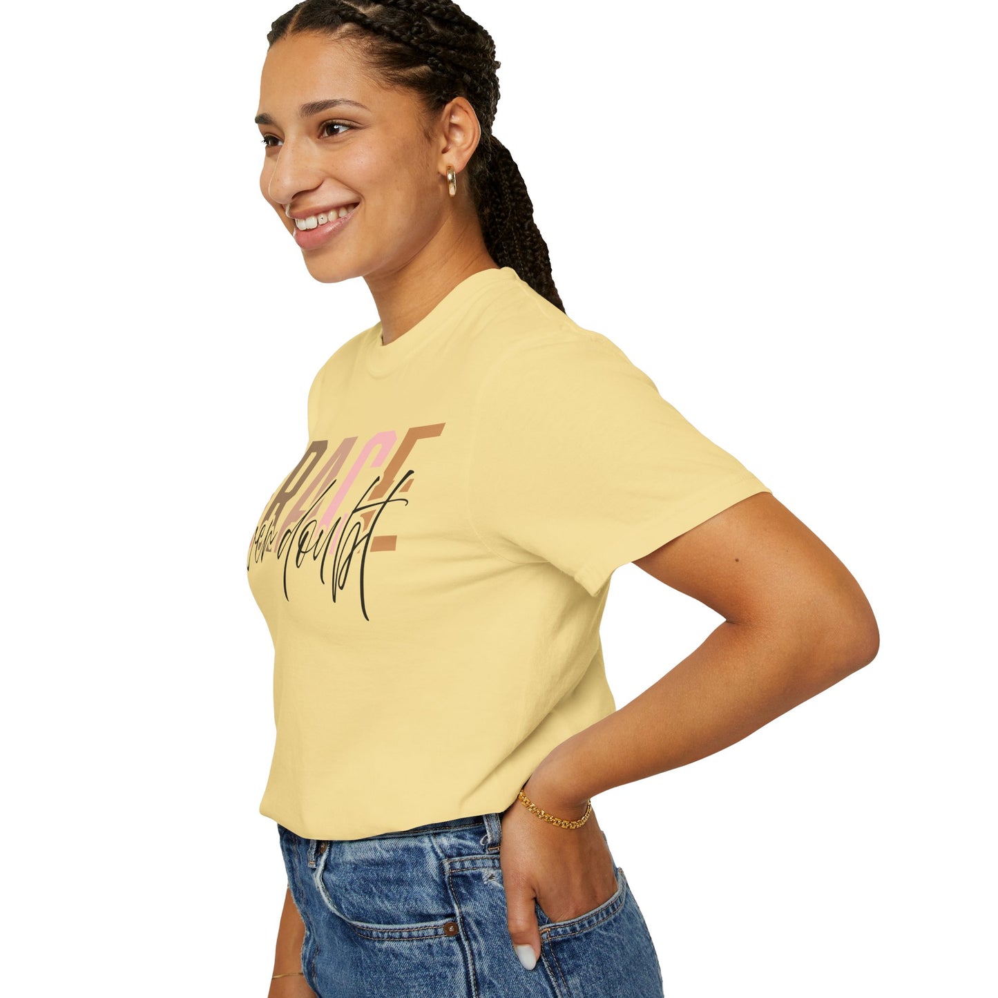 Grace Over Doubt T-Shirt - Unisex Garment-Dyed Tee, Inspirational Quote Shirt