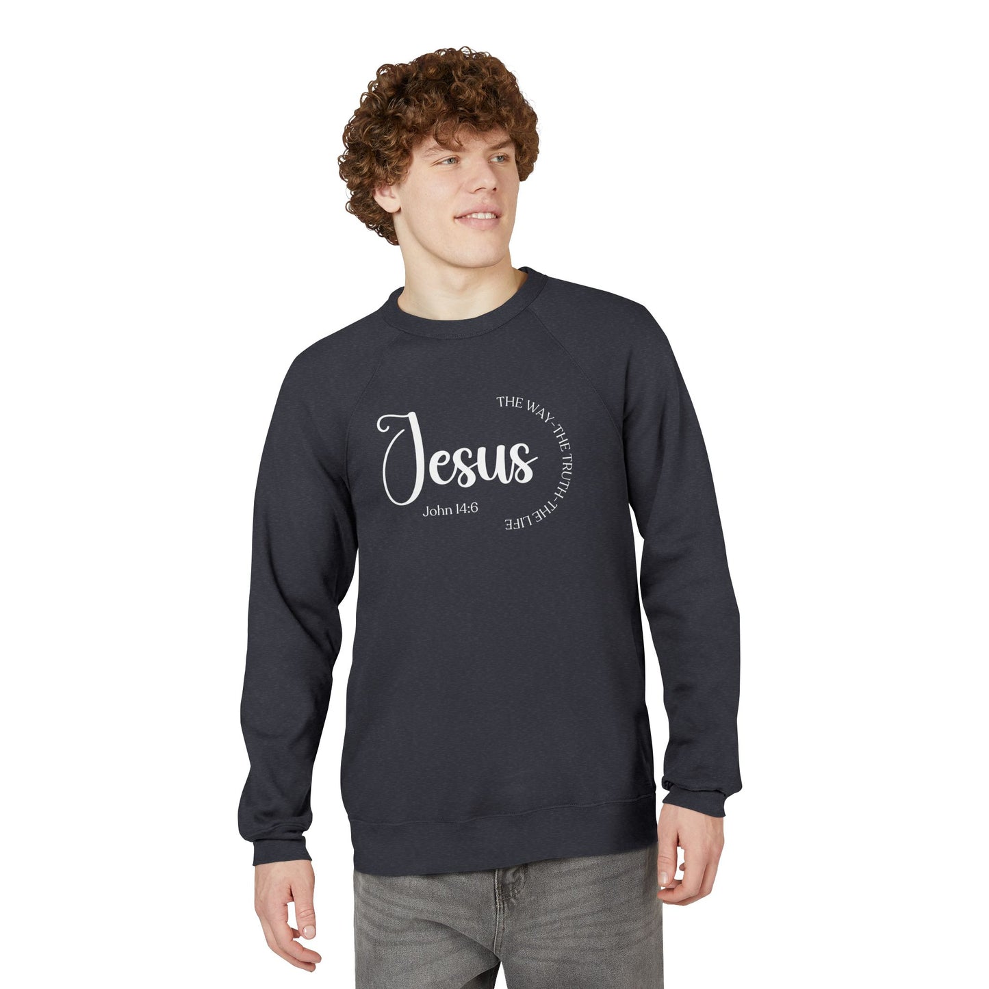 Christian Inspirational Raglan Sweatshirt - Jesus Shirt, Faith-Based Apparel, Gift for Believers