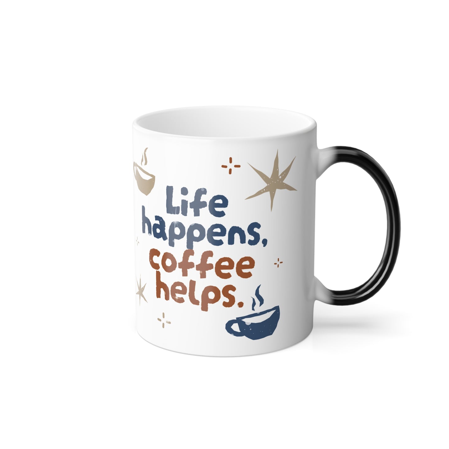 Magic Color Changing Mug, Heat Sensitive Coffee Cup, Tea Mug, Heat Activated Color Morphing Mug, 11oz, Unique Gift Idea