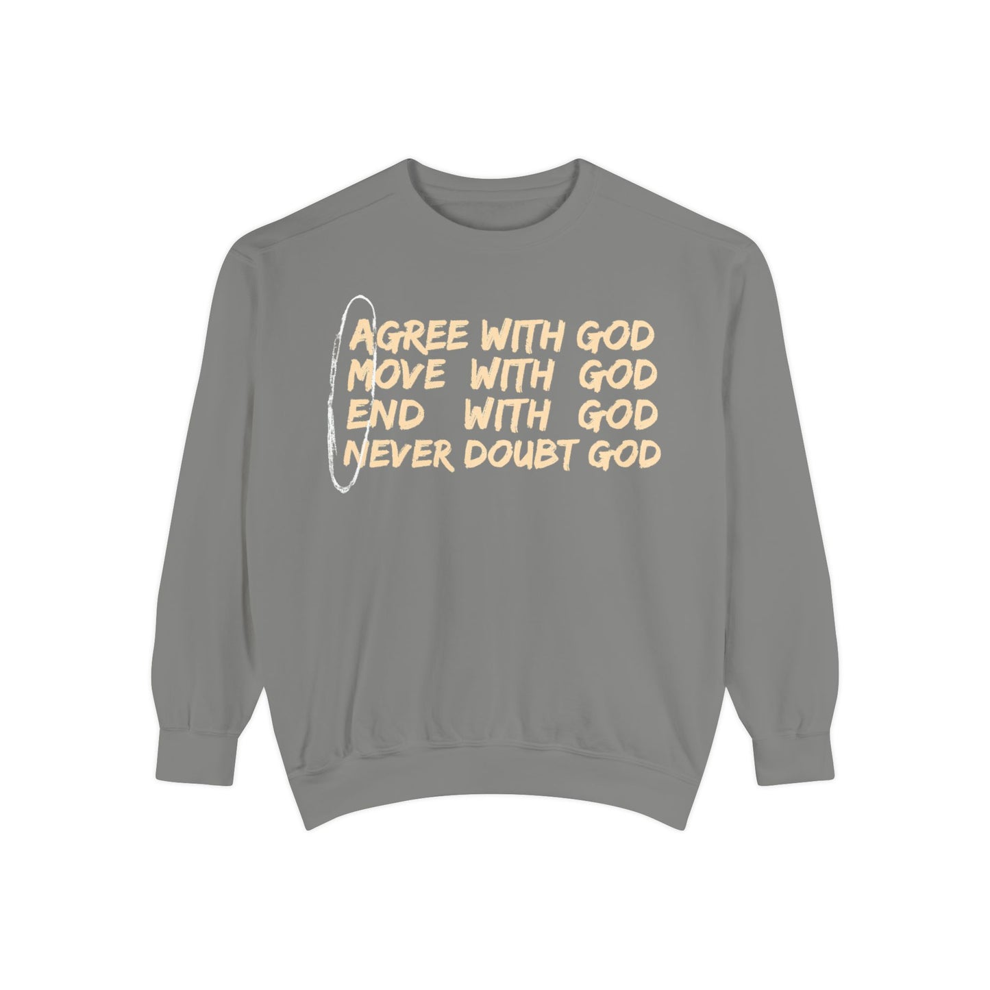 Positive Garment-Dyed Sweatshirt - Inspirational Motivational Jumper Cozy Crewneck