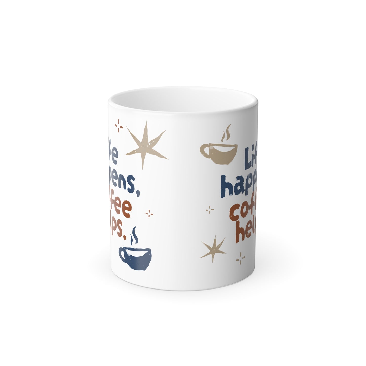 Magic Color Changing Mug, Heat Sensitive Coffee Cup, Tea Mug, Heat Activated Color Morphing Mug, 11oz, Unique Gift Idea