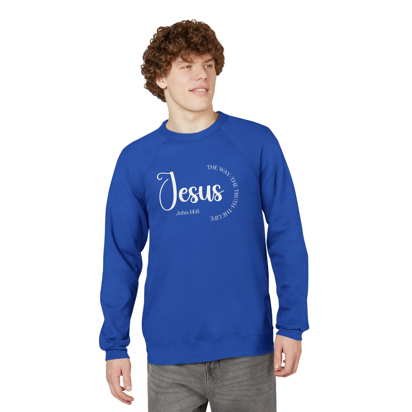 Christian Inspirational Raglan Sweatshirt - Jesus Shirt, Faith-Based Apparel, Gift for Believers