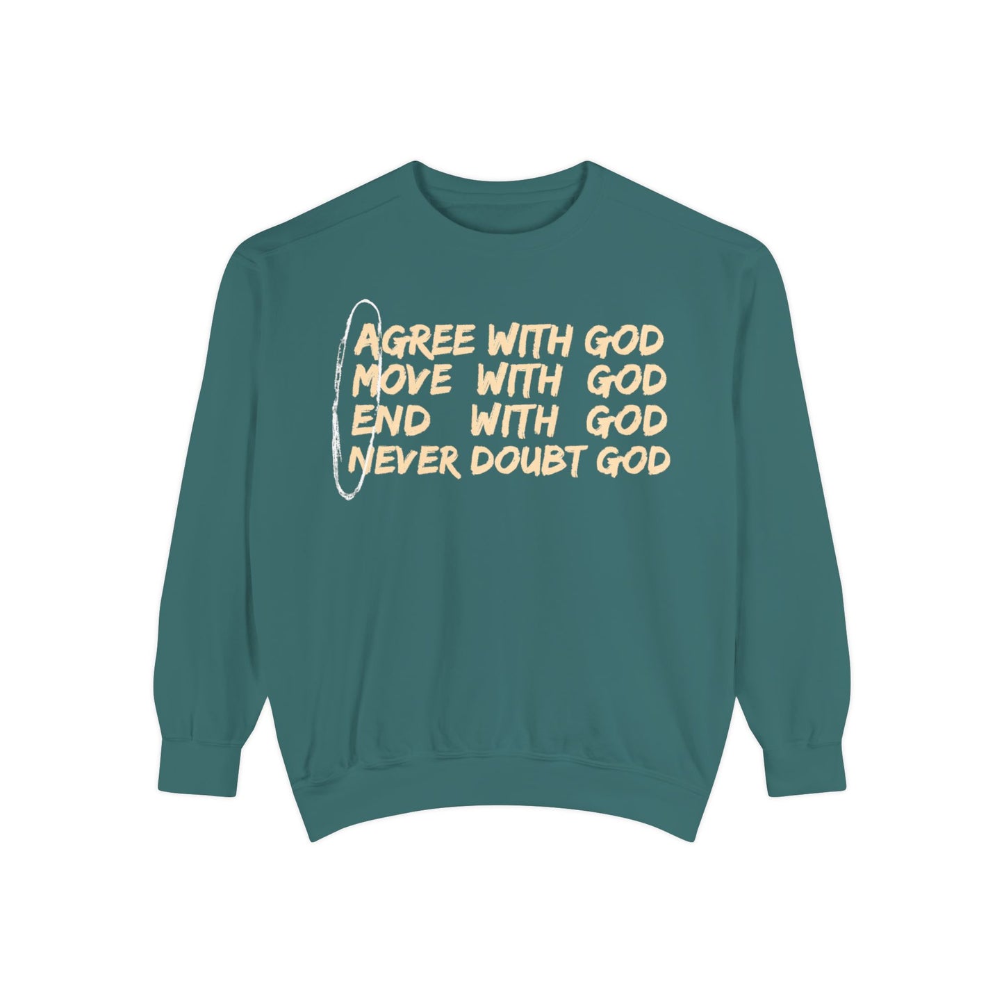 Positive Garment-Dyed Sweatshirt - Inspirational Motivational Jumper Cozy Crewneck