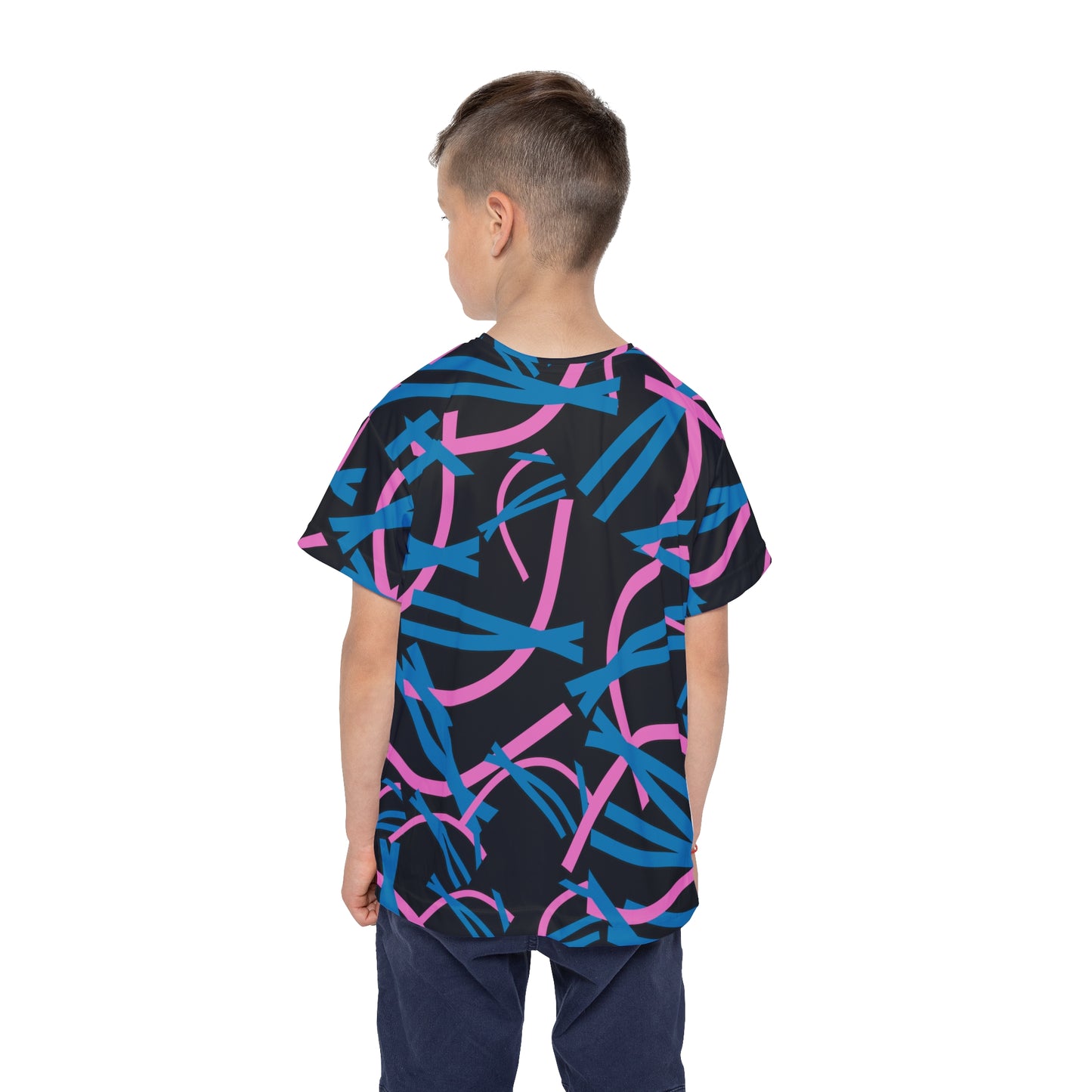 Kids Sports Jersey - Fun Activewear for Young Athletes, Colorful Sports Tee