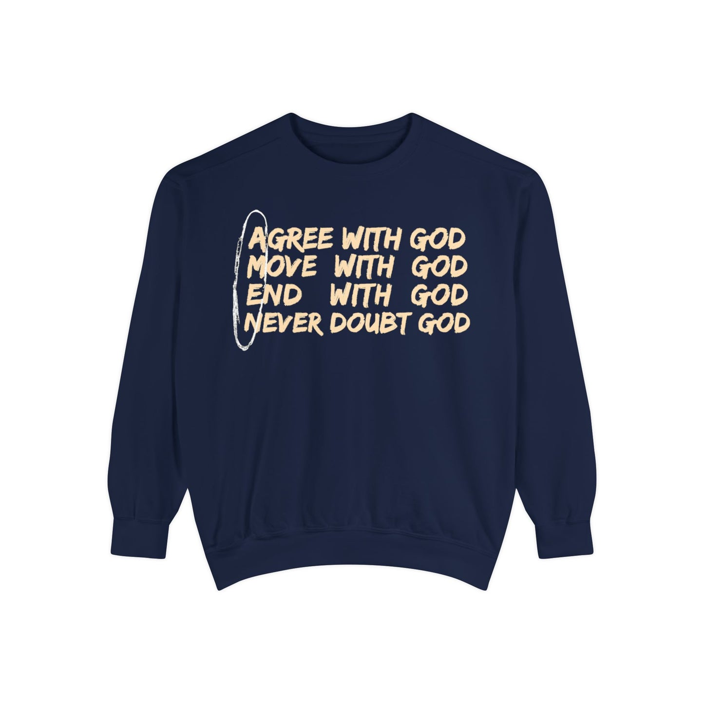 Positive Garment-Dyed Sweatshirt - Inspirational Motivational Jumper Cozy Crewneck