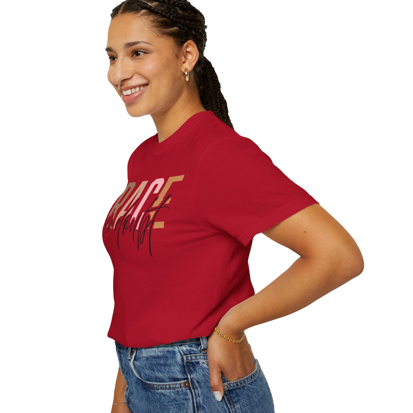 Grace Over Doubt T-Shirt - Unisex Garment-Dyed Tee, Inspirational Quote Shirt