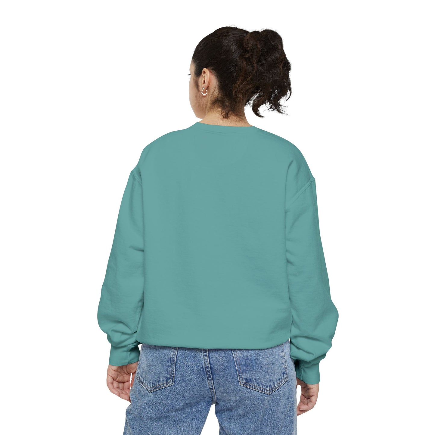 Positive Garment-Dyed Sweatshirt - Inspirational Motivational Jumper Cozy Crewneck