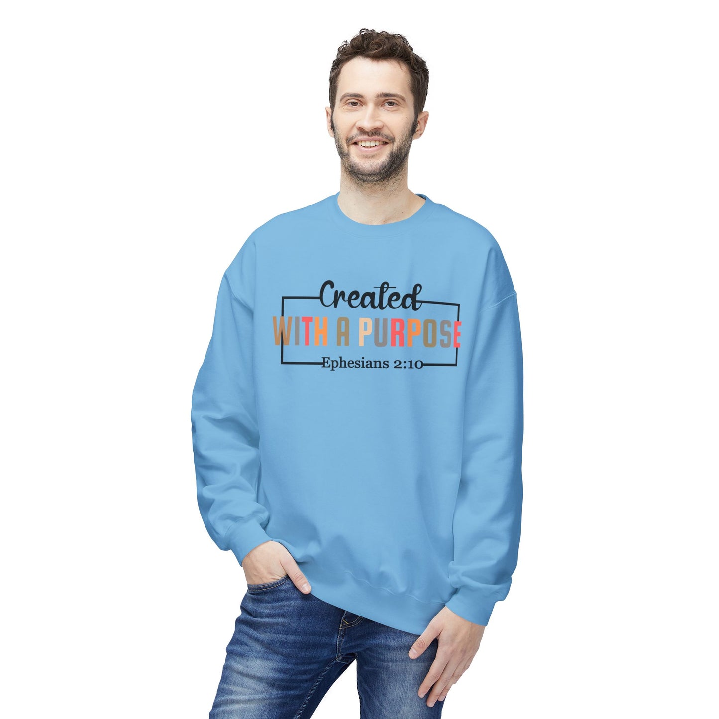 Motivational Unisex Sweatshirt | Ephesians 2:10 Bible Verse | Cozy Faith Apparel