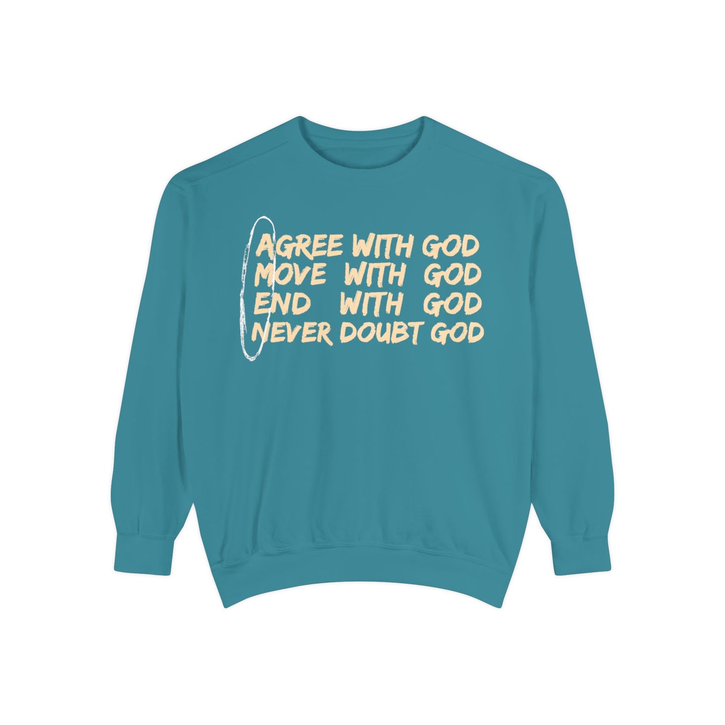 Positive Garment-Dyed Sweatshirt - Inspirational Motivational Jumper Cozy Crewneck