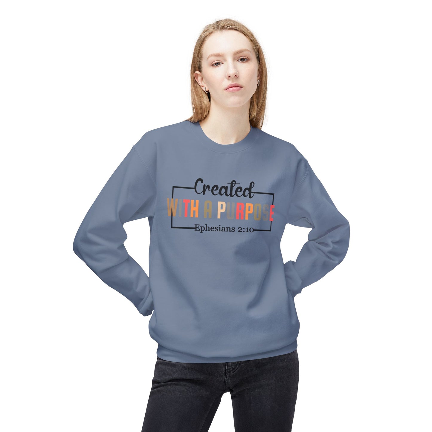 Motivational Unisex Sweatshirt | Ephesians 2:10 Bible Verse | Cozy Faith Apparel