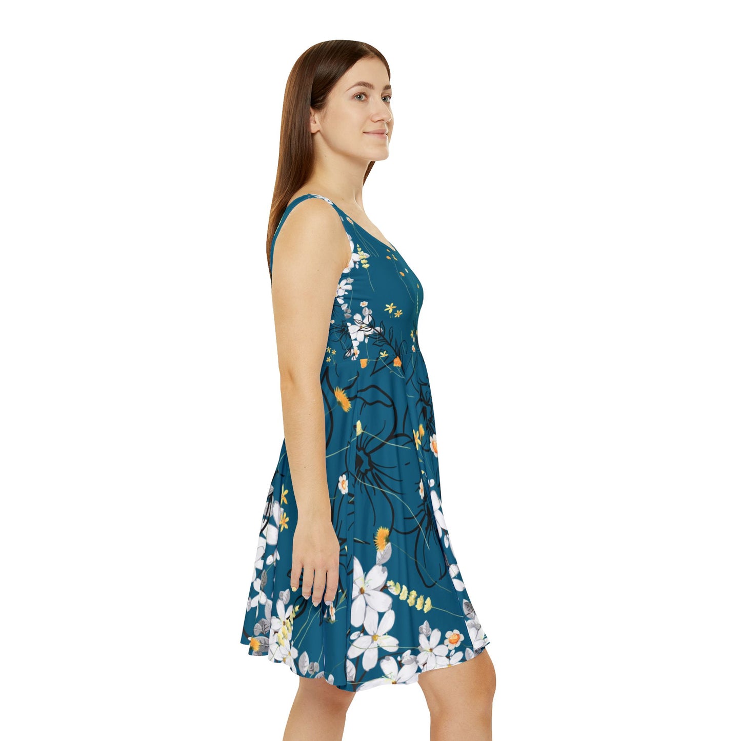 Floral Women's Skater Dress - Perfect for Summer Parties and Casual Outings