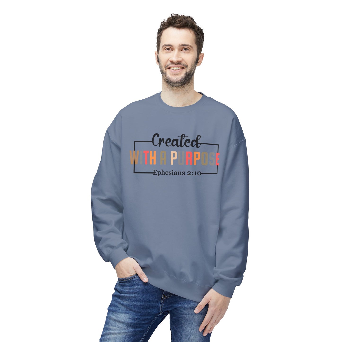 Motivational Unisex Sweatshirt | Ephesians 2:10 Bible Verse | Cozy Faith Apparel