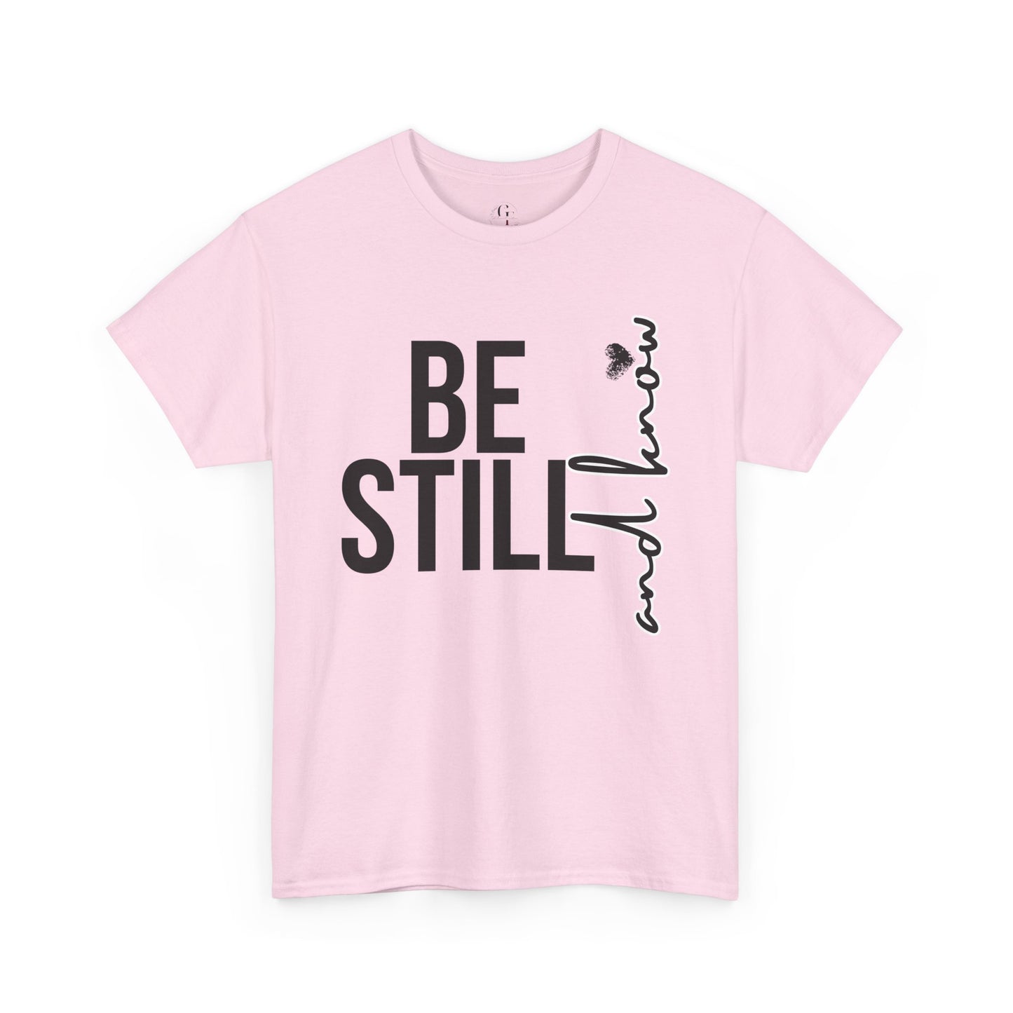 Inspirational Unisex Heavy Cotton Tee - "Be Still and Know" - Perfect for Mindfulness and Everyday Comfort