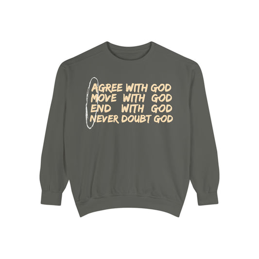 Positive Garment-Dyed Sweatshirt - Inspirational Motivational Jumper Cozy Crewneck
