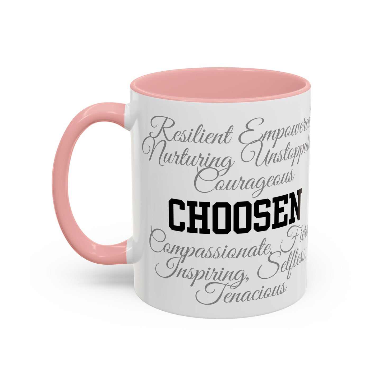 Personalization Inspirational Word Art Accent Coffee Mug — Typography Quote (11oz & 15oz)