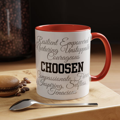 Personalization Inspirational Word Art Accent Coffee Mug — Typography Quote (11oz & 15oz)