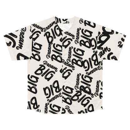 Dream Big Men's Baseball Jersey, Casual Streetwear, Gift for Dad, Summer Outing, Sports Theme, Trendy Fashion