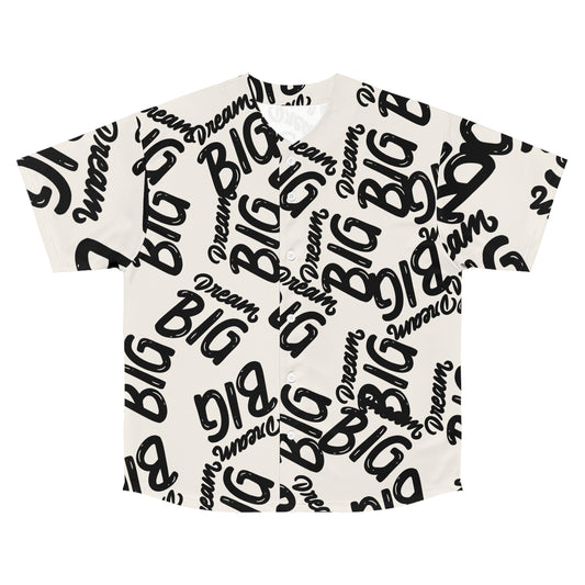 Dream Big Men's Baseball Jersey, Casual Streetwear, Gift for Dad, Summer Outing, Sports Theme, Trendy Fashion