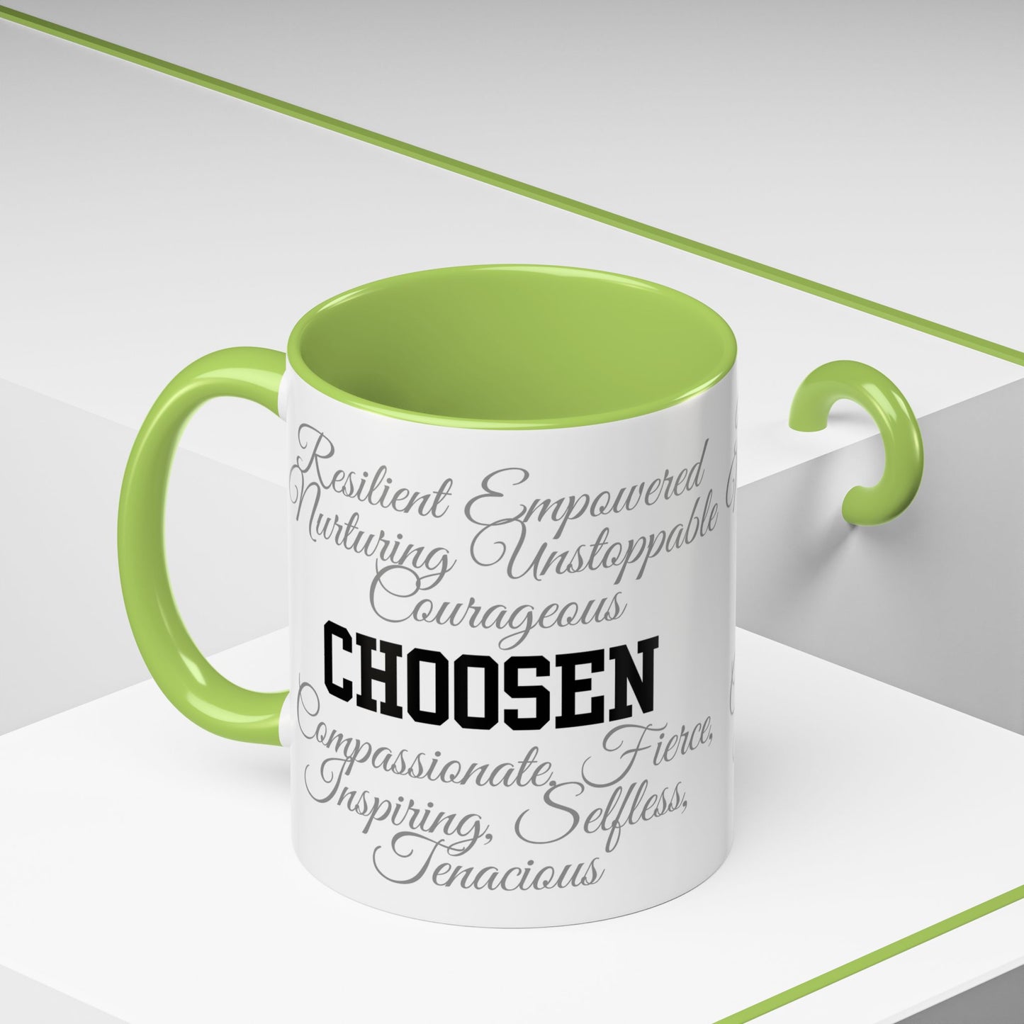 Personalization Inspirational Word Art Accent Coffee Mug — Typography Quote (11oz & 15oz)