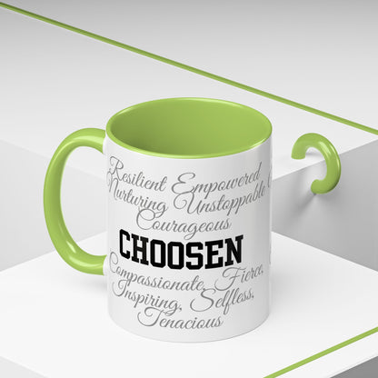 Personalization Inspirational Word Art Accent Coffee Mug — Typography Quote (11oz & 15oz)