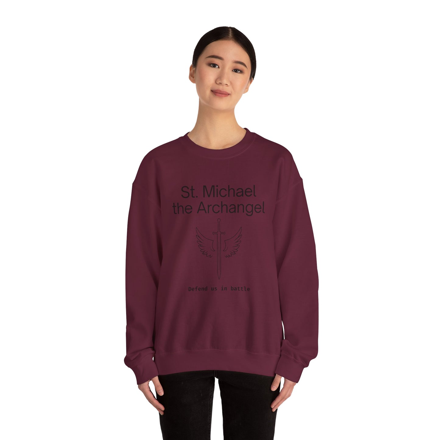 St Michael Crewneck Sweatshirt - Faith Inspired Unisex
