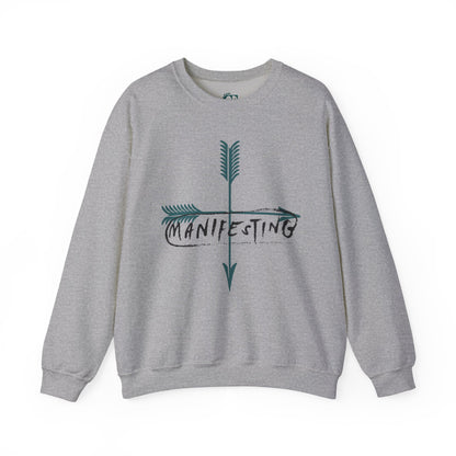 Manifesting Faith Crewneck Sweatshirt – Unisex Christian Comfort Wear | Inspirational Spiritual Gift | Cozy Faith-Based Loungewear