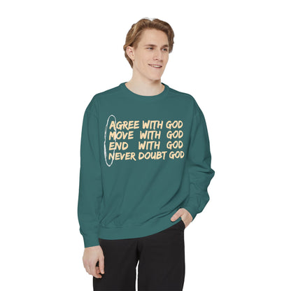 Positive Garment-Dyed Sweatshirt - Inspirational Motivational Jumper Cozy Crewneck