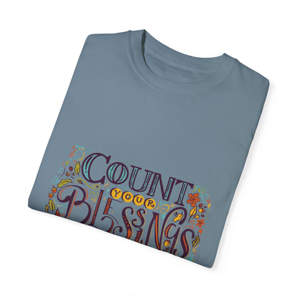 Count Your Blessings T-Shirt, Inspirational Tee, Unisex Shirt for Gifts, Faith-based apparel, Casual Wear, Everyday Style