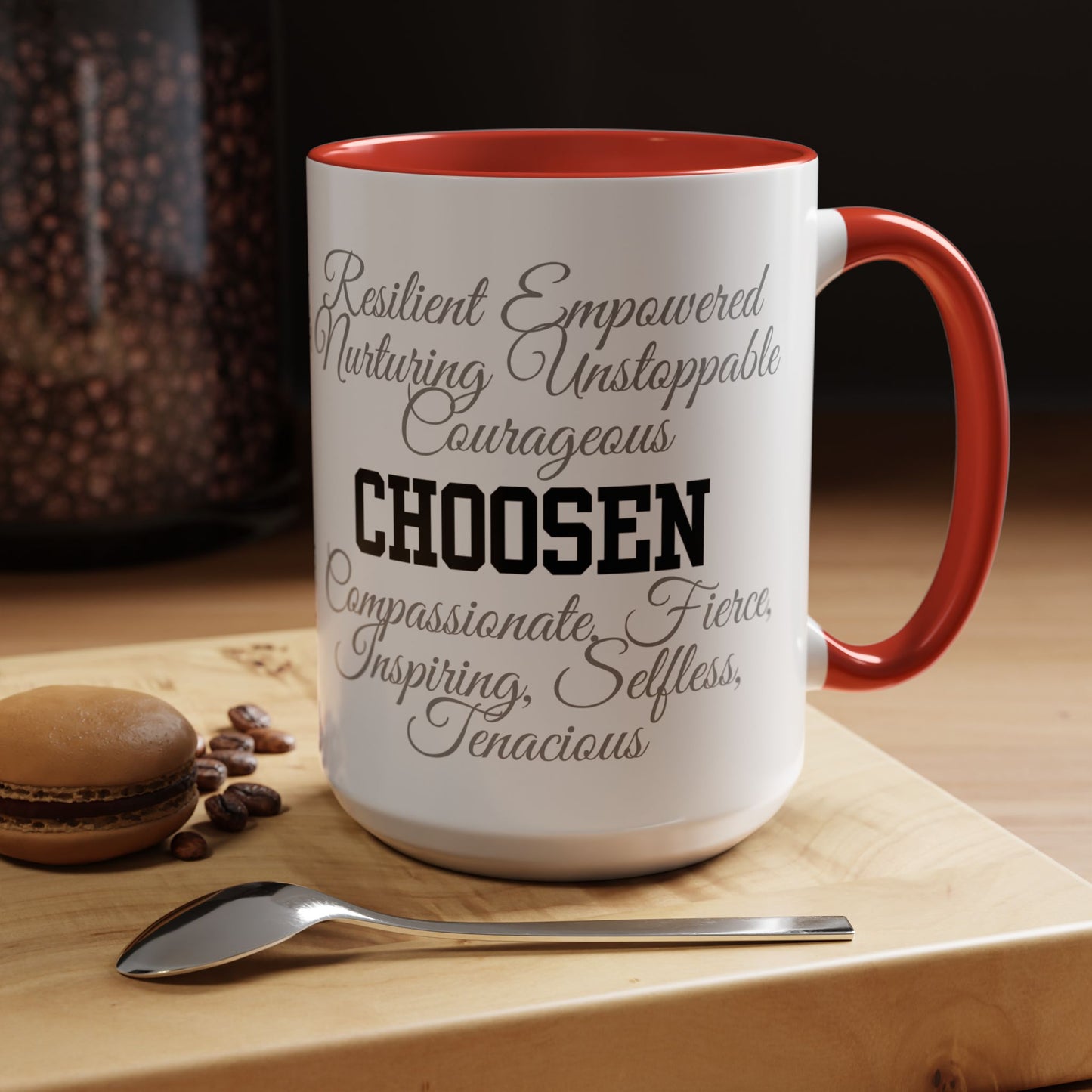 Personalization Inspirational Word Art Accent Coffee Mug — Typography Quote (11oz & 15oz)